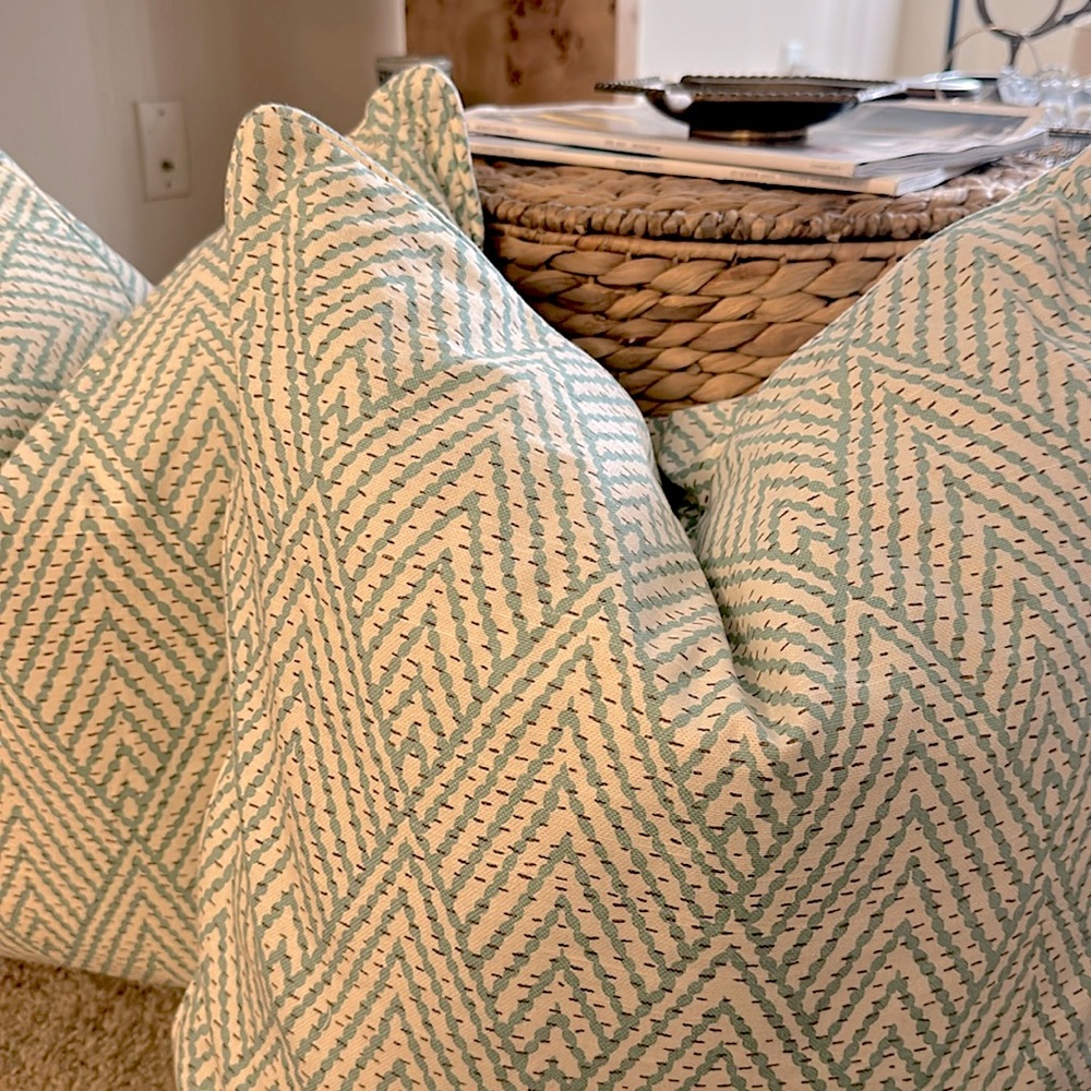 Set of Two Custom Lacefield Designs Pillow Covers